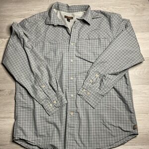Northwest‎ Territory Mens XLT Grey Checkered Long Sleeve Button up Shirt